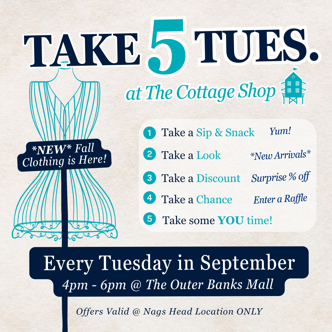 Take 5 Tuesday - September in Nags Head – The Cottage Shop
