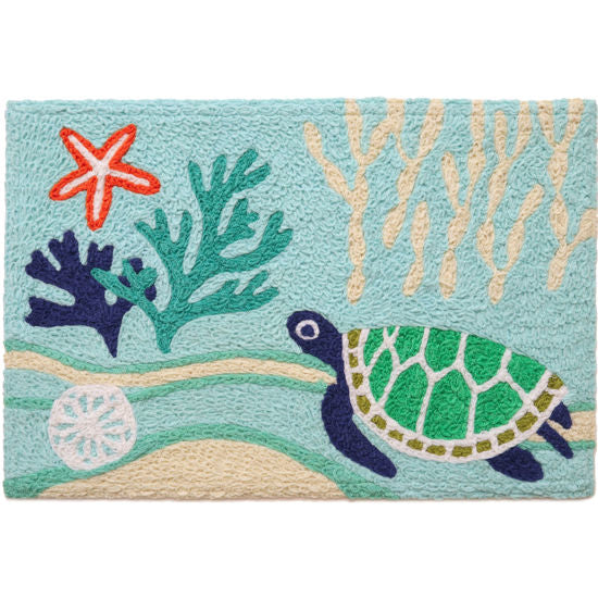 Sea Turtle, Starfish & Coral Rug