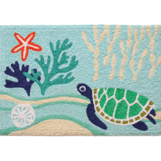 Sea Turtle, Starfish & Coral Rug
