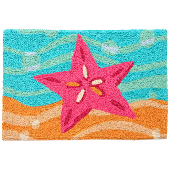 Pink Starfish & Bubbles Rug