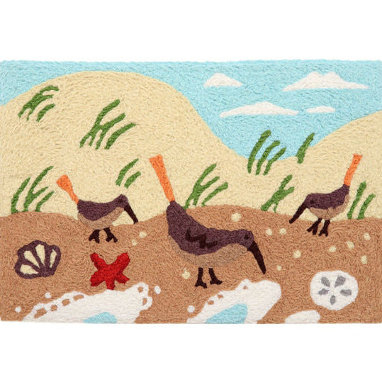 Sand Pipers by the Oceans Edge Rug