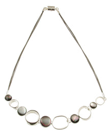  Black Shell Circle Necklace