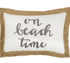 On Beach Time Rope Trim Pillow