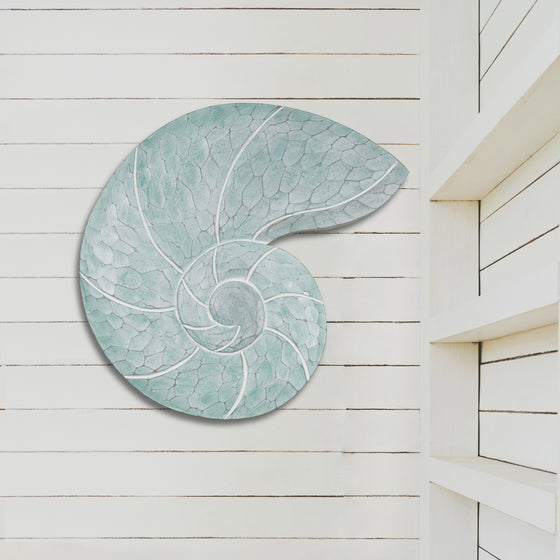 Nautilus Shell Seafoam Wall Art