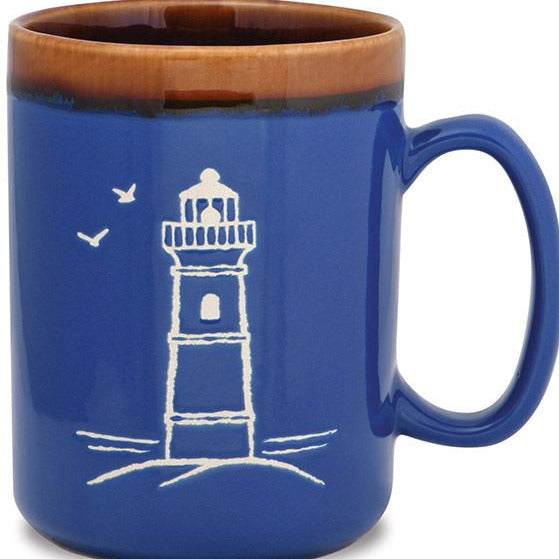 Coffee Mug - Navy with Lighthouse
