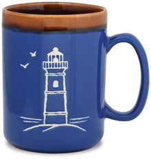 Coffee Mug - Navy with Lighthouse