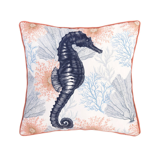 Coral Seahorse HD Pillow