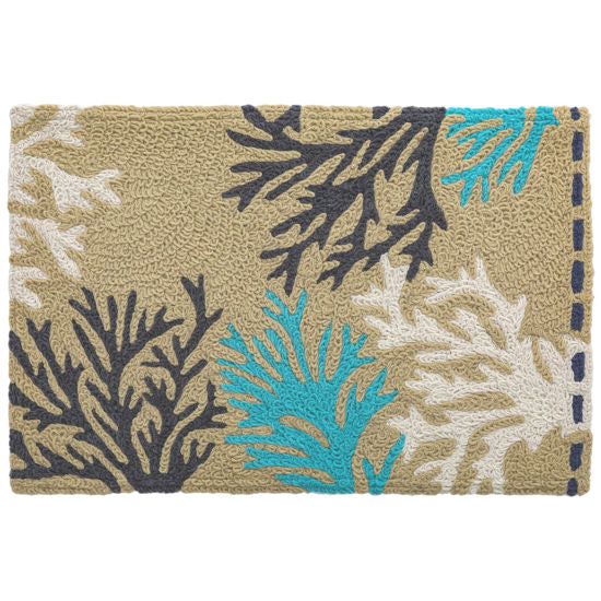 Tri-Color Coral Rug