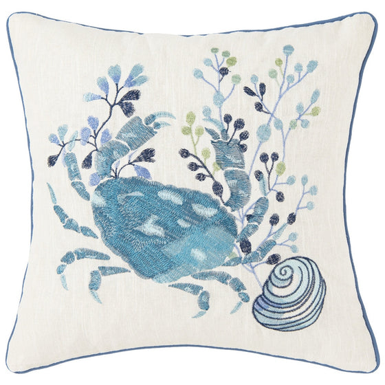 Crescent Bay Pillow - Crab