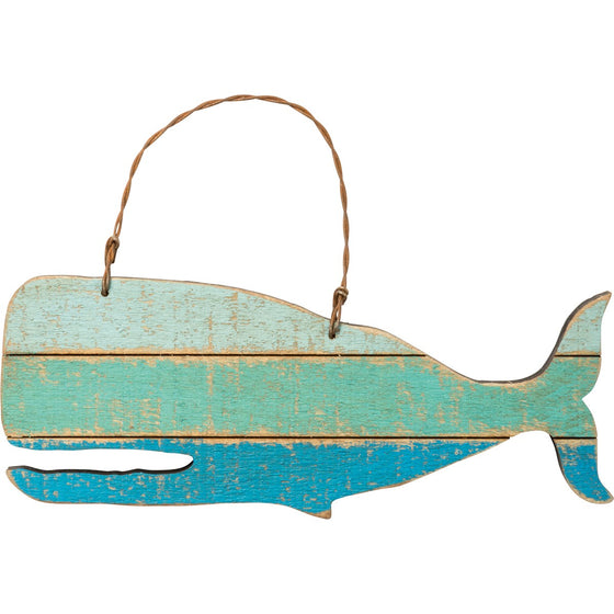 Sea Slat Ornament - Whale