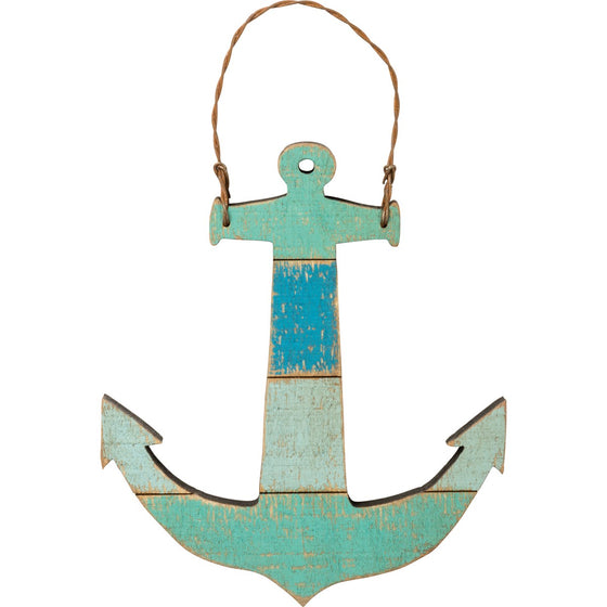 Sea Slat Ornament - Anchor