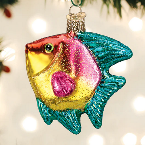 Pink/Yellow Tropical Angelfish Ornament