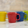 Fiesta Tapered Mugs in Sunflower, Scarlet, Lapis, and Lemongrass