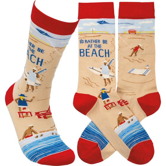 I'd Rather Be At The Beach Socks