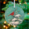 Cardinal On A Pine Tree Ornament