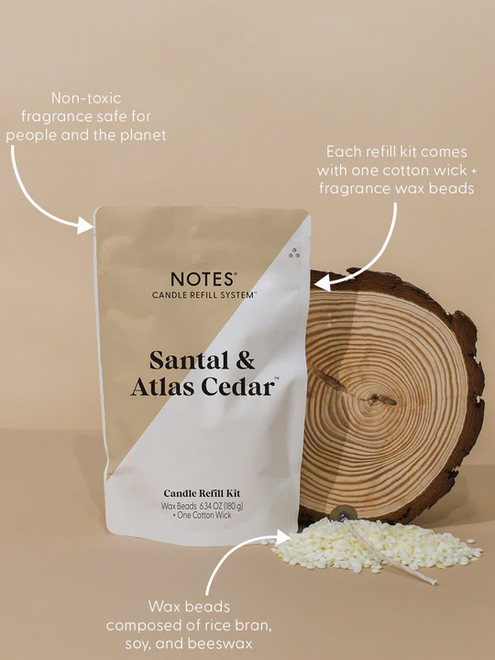 NOTES Santal & Atlas Cedar - Candle Refill Kit
