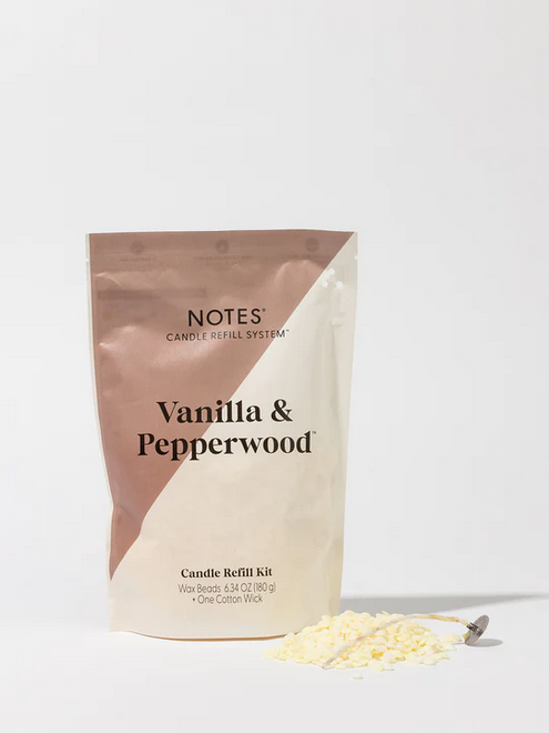 NOTES Vanilla & Pepperwood - Candle Refill Kit