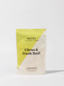 NOTES Citrus & Fresh Basil - Candle Refill Kit