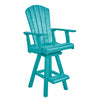 Swivel Pub Arm Chair - Turquoise