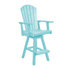 Swivel Pub Arm Chair - Aqua