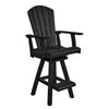 Swivel Pub Arm Chair - Black