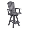 Swivel Pub Arm Chair - Slate Grey
