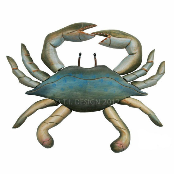 Hand-carved Blue Crab Small