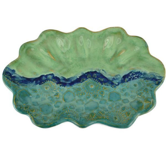 Oblong Scallop Edge Tray