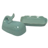 Aqua Whale Shaped Butter Dish With Lid