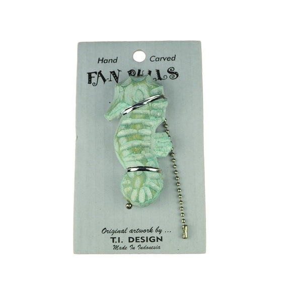 Aqua Seahorse - Fan Pull