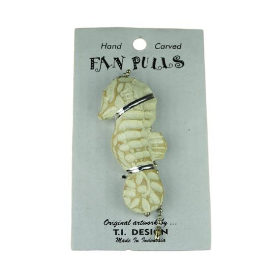 White Washed Seahorse - Fan Pull