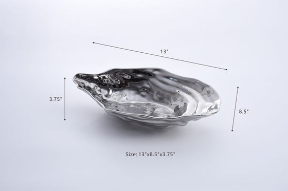 Large Oyster Bowl - Silver
