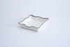 Luncheon Napkin Holder - White and Silver