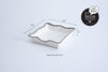 Luncheon Napkin Holder - White and Silver