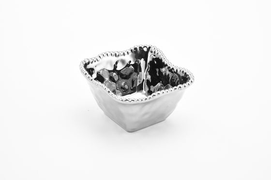 Square Snack Bowl - Silver