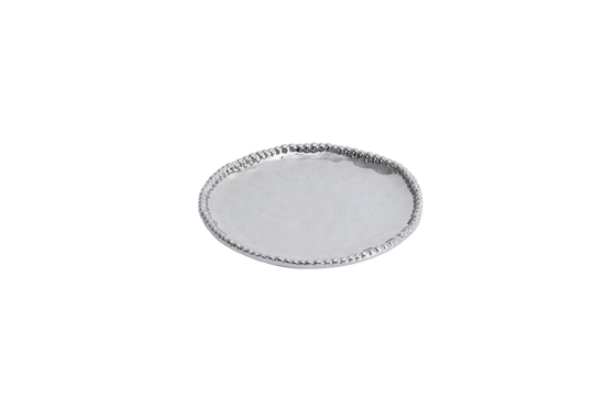Round Appetizer/Dessert Plate - Silver