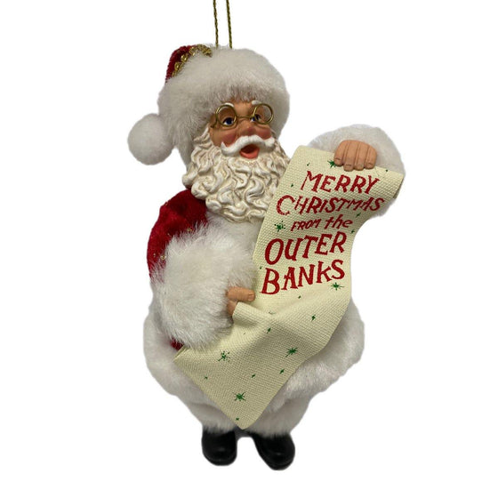 OBX Santa Ornament - Cottage Shop