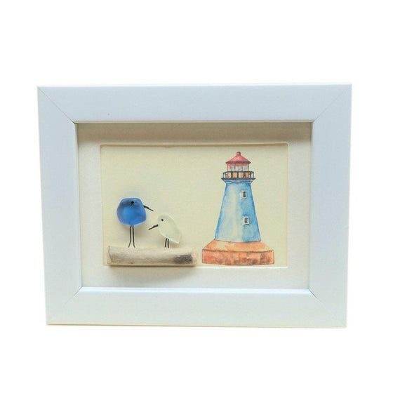 Small Seaglass Shorebirds Lighthouse