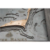 3-D Outer Banks Wood Chart - Gray