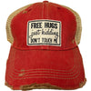 "Free Hugs Just Kidding Don't Touch Me" Vintage Hat